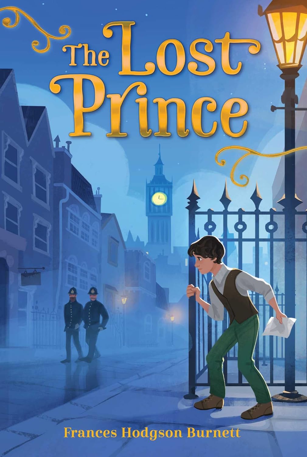 The Lost Prince book cover illustration with title text and boy carrying lantern