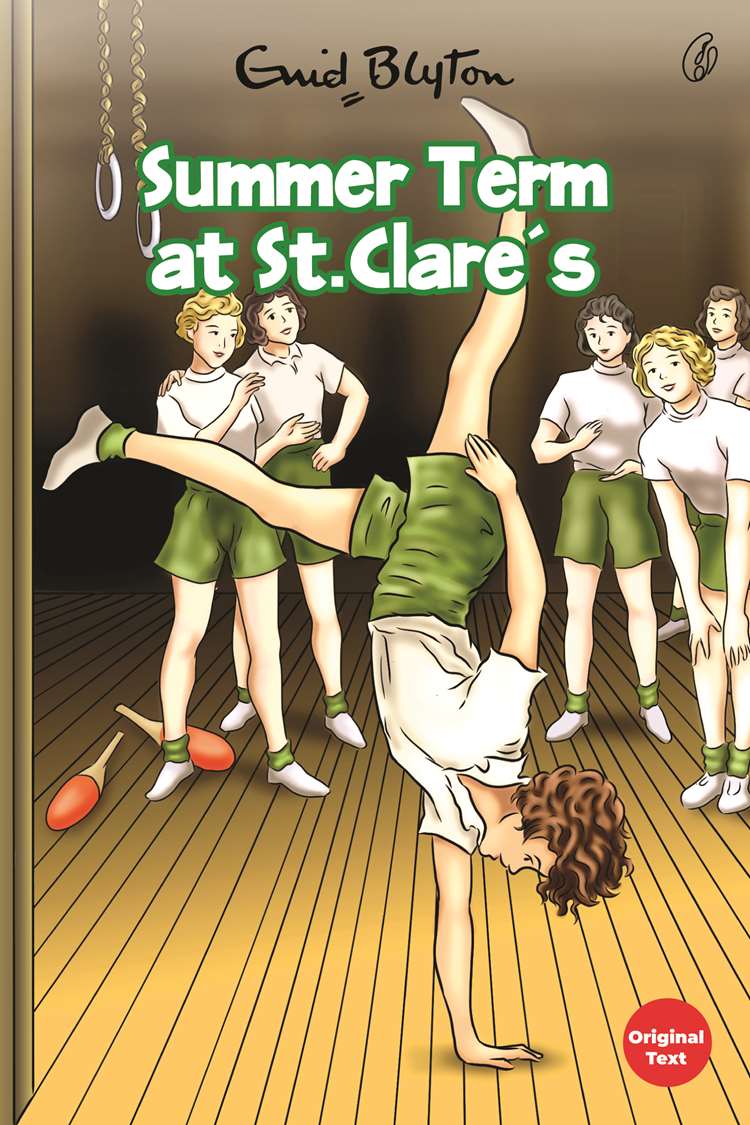 School term book cover with children in uniform and title text, 'Summer Term at St. Clare’s'.