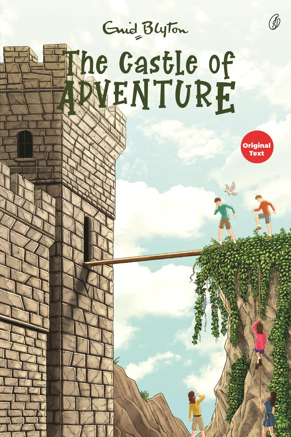 The Castle of Adventure book cover with Enid Blyton name and kids climbing