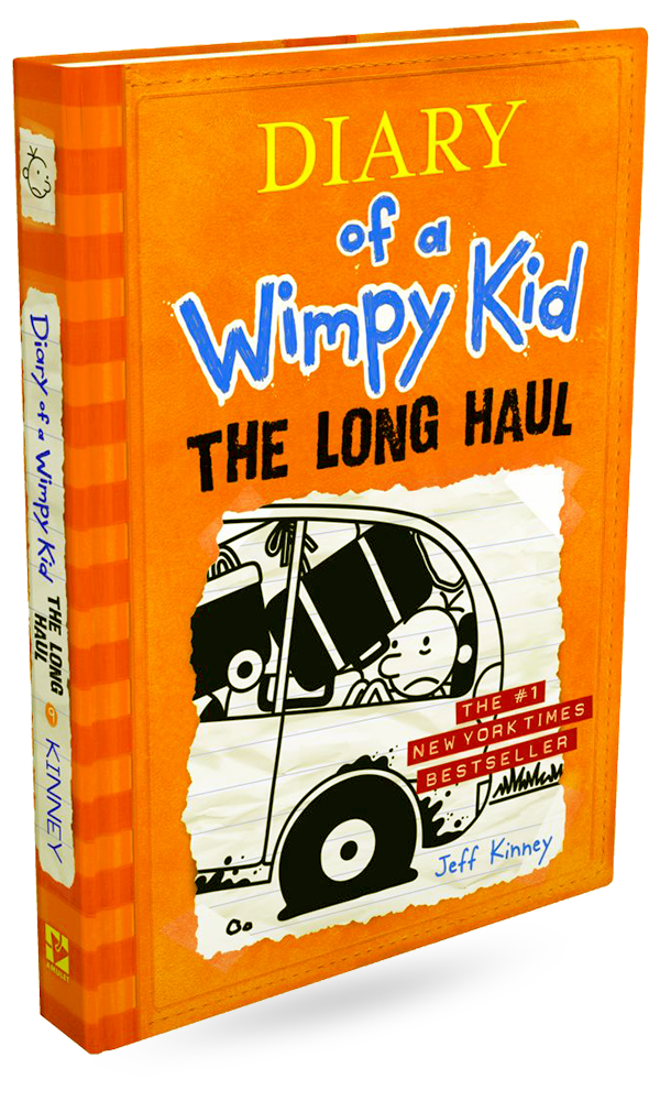 Diary of a Wimpy Kid #9 novel cover, The Long Haul by Jeff Kinney
