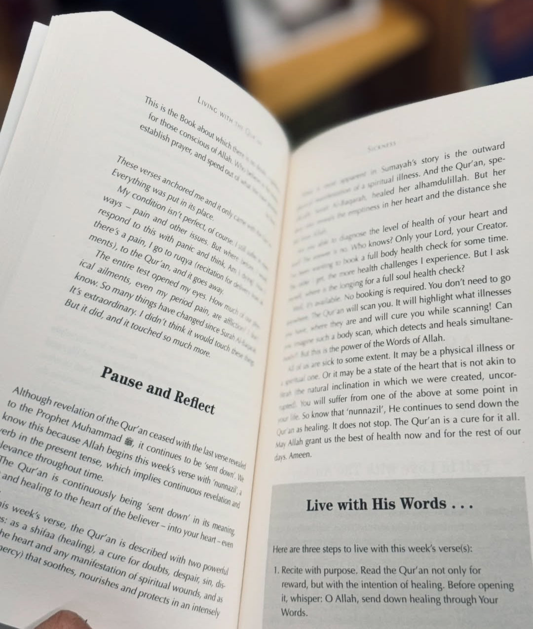 Living with the Qur’an: A Yearlong Journey to Falling in Love with Allah’s Words
Book by Aliyah Umm Raiyaan