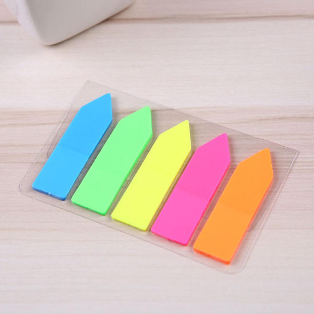 Neon Arrow Sticky Notes Page Markers