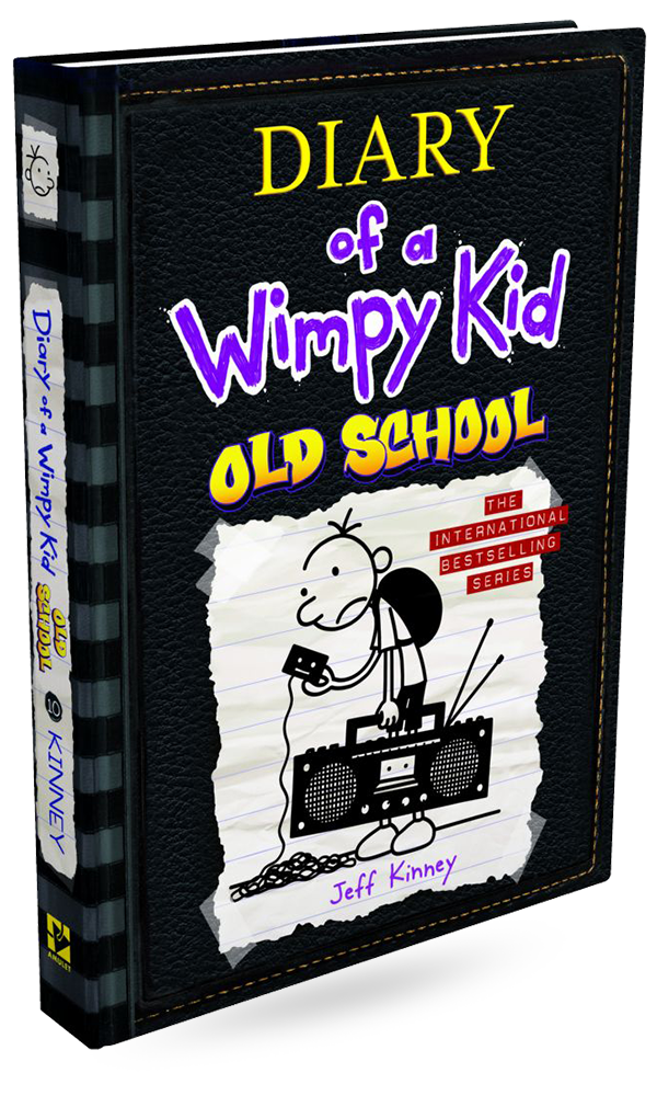 Old School Diary of a Wimpy Kid novel book cover, Jeff Kinney, colorful title text