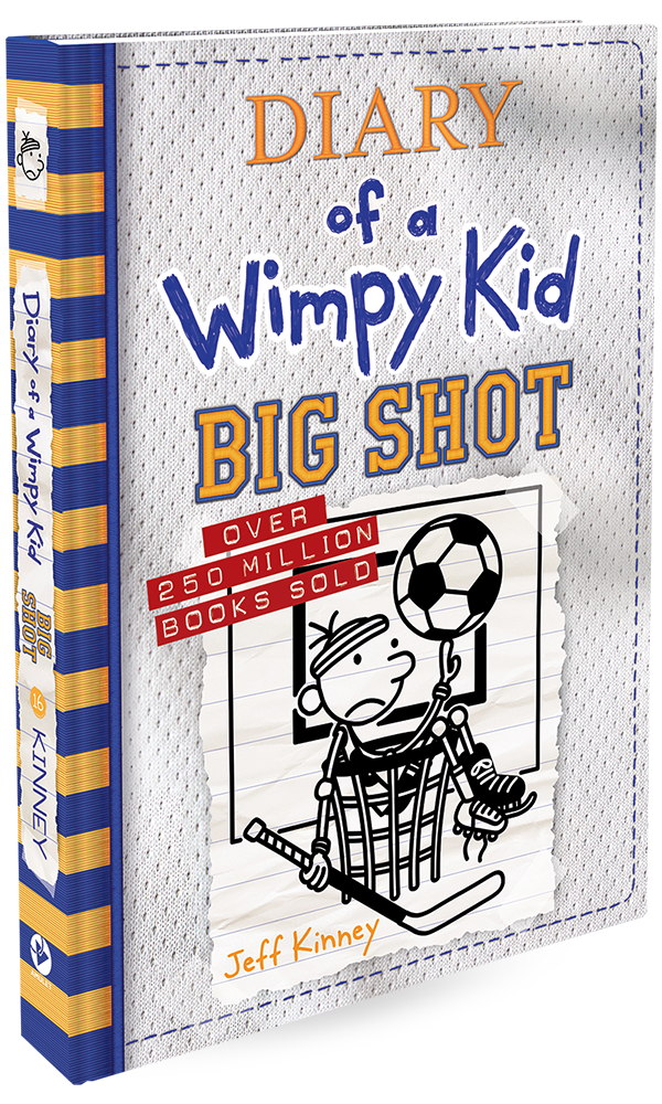 Diary of a Wimpy Kid: Big Shot novel by Jeff Kinney, cover with soccer theme