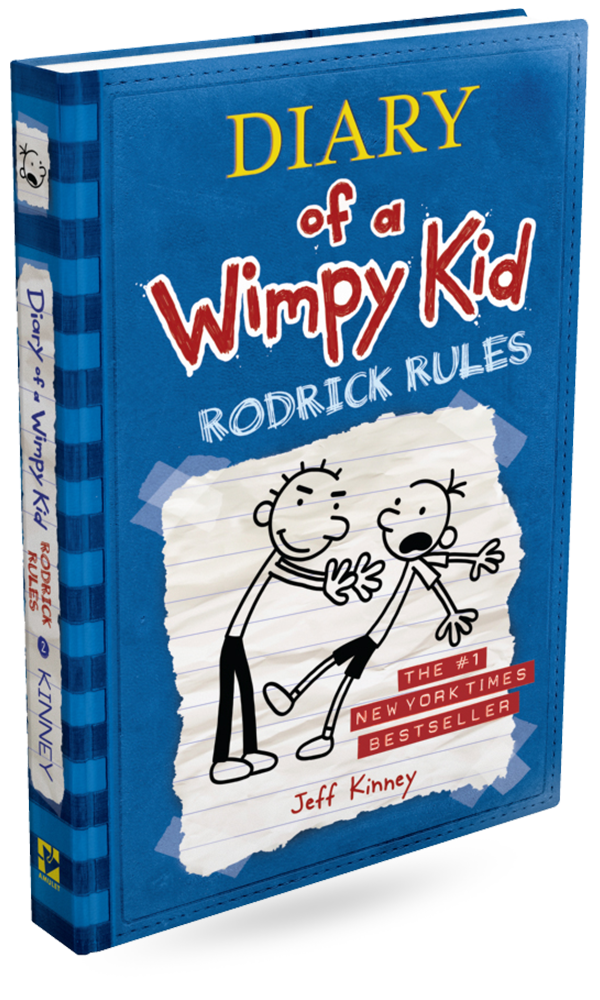 Rodrick Rules Diary of a Wimpy Kid novel cover, blue with character artwork