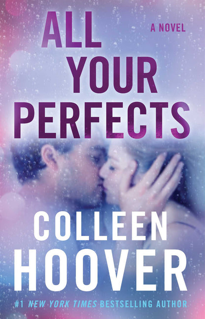 Purple novel book cover with large title text and kissing couple silhouette art