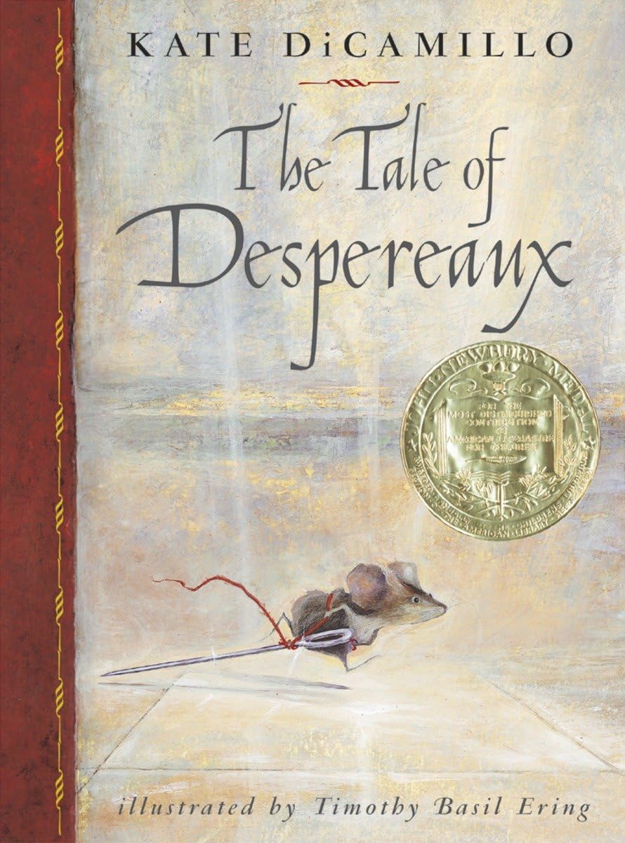 The Tale of Despereaux book cover with mouse illustration and gold seal