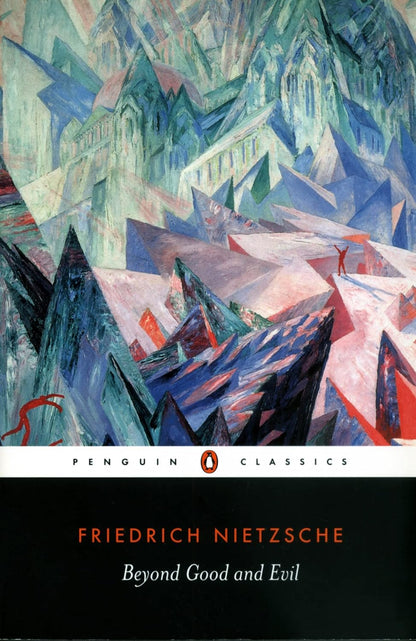 Penguin Classics book cover, Friedrich Nietzsche, abstract geometric art on black title band.