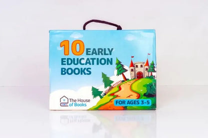 Write-and-wipe early education book set in carry case, ages 3–5