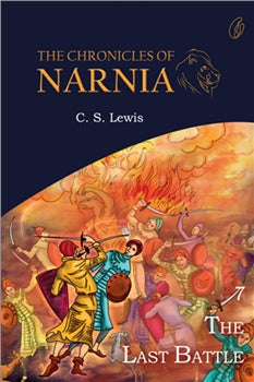 Paperback book cover with illustrated battle scene and 'The Last Battle' title