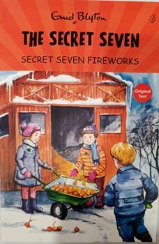 Secret Seven Fireworks children's mystery book cover with boys and fireworks