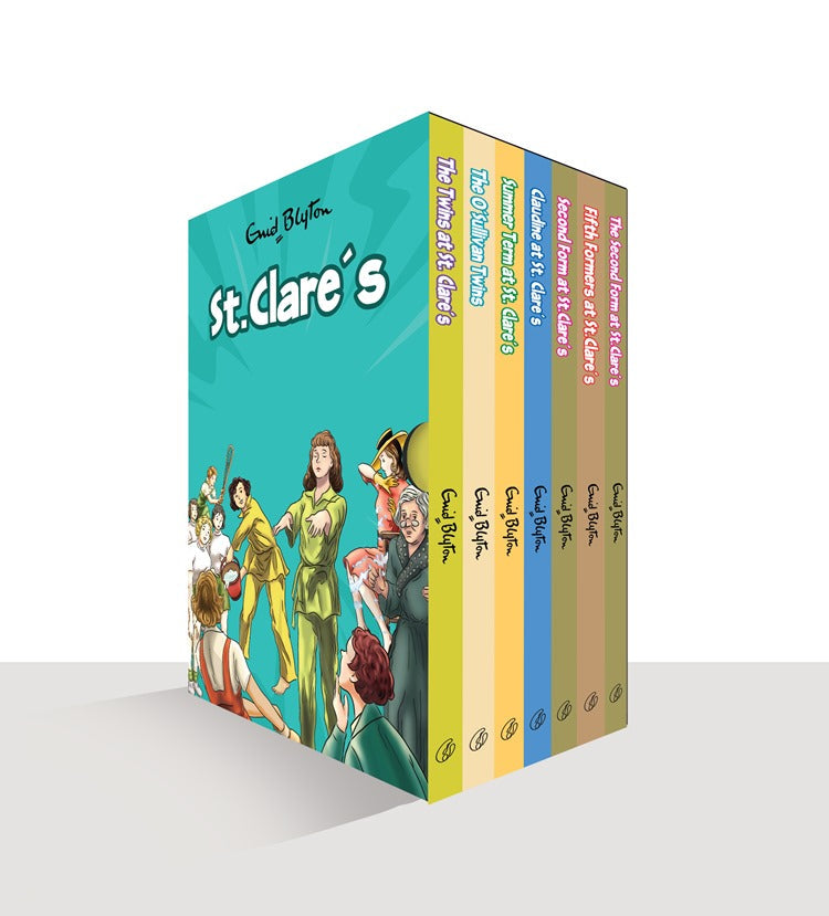 St.Clare's children's book series box set with illustrated colorful covers and spines