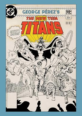 Teen Titans comic book with black-and-white character cover art and bold title