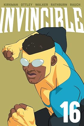 Comic book volume 16 cover featuring a blue-haired man with number 16