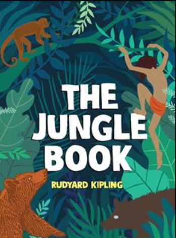 The Jungle Book by Rudyard Kipling illustrated hardcover book cover
