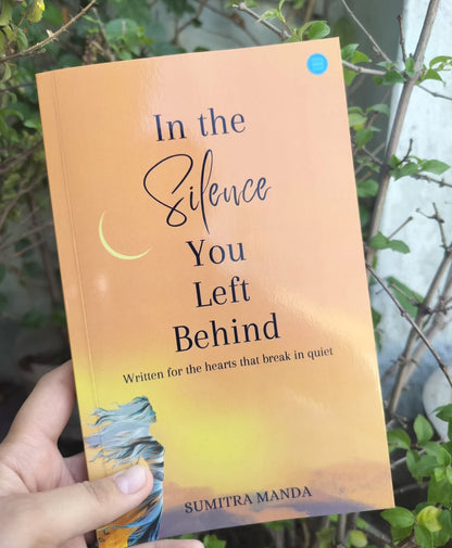 Beige paperback book with blue title text and script lettering, author name at bottom.