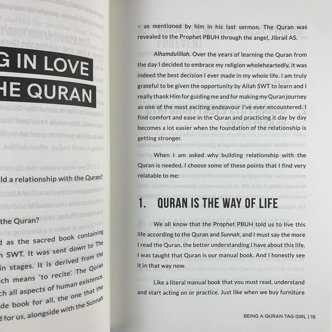 Being a Quran Tag Girl By Ayesha Syahira
