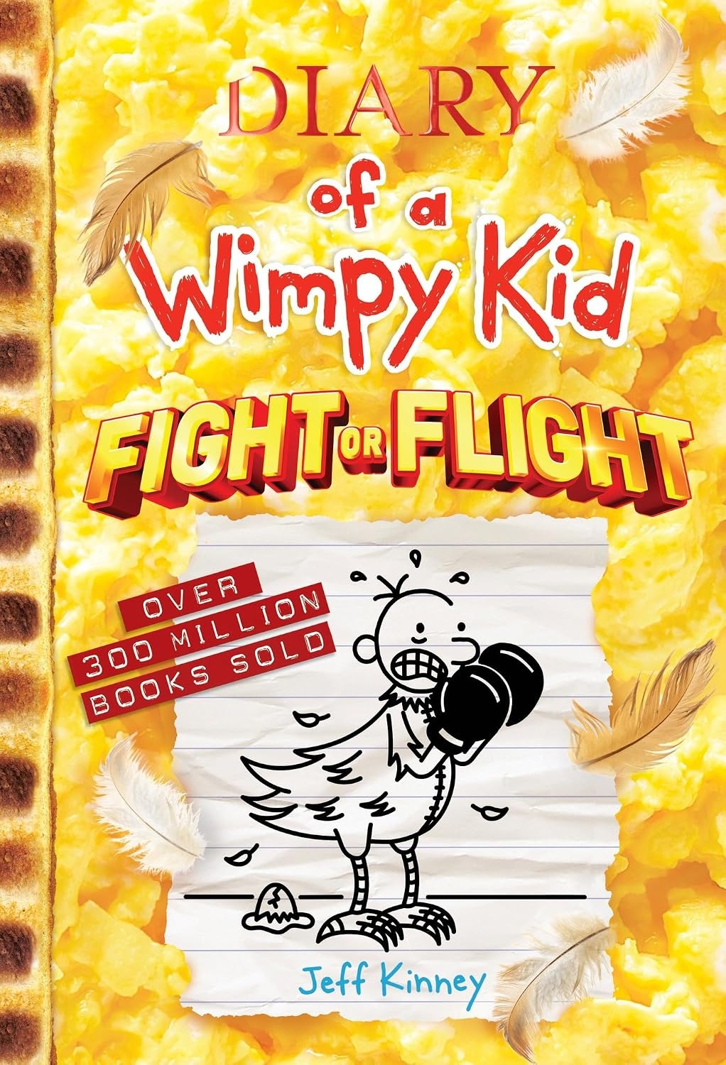Colorful book cover showing 'Fight or Flight' title and Jeff Kinney, cartoon character