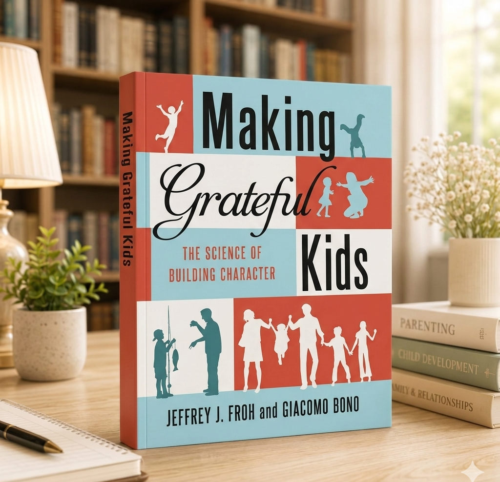 Colorful cover paperback book with illustrated characters and title Making Grateful Kids