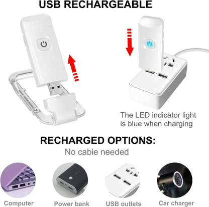 Rechargeable Book Reading Portable LED Lamp & Bookmark